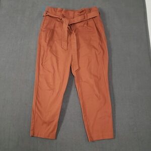 Prologue Paper Waist Pants Womens Size 12 Burnt Orange High Rise Straight